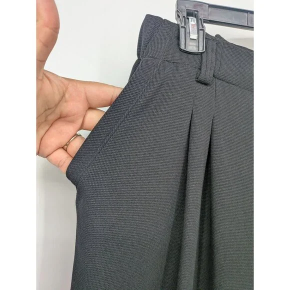 Halara Wide Leg Pleated Trousers Women Size L Pull On Pants Minimalist Stretch - Picture 5 of 12